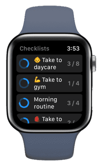 Screenshot of app in Apple Watch